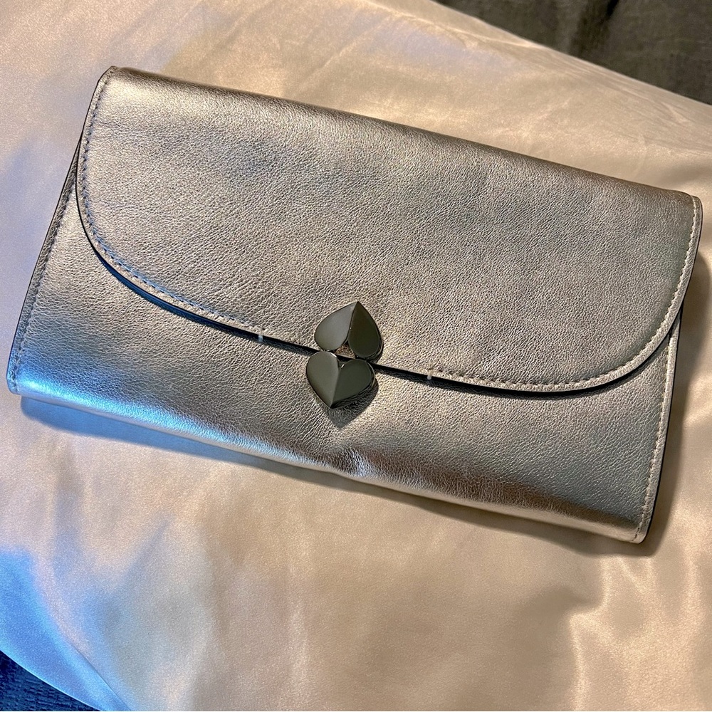 Kate Spade New York Lula Metallic Leather Clutch!!!